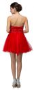 Strapless Beaded Lace Mesh Short Homecoming Party Dress back in Red